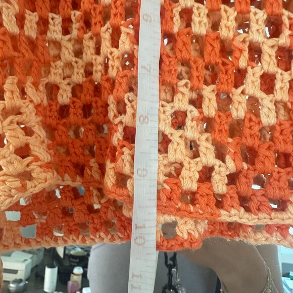 Emory Park Long Sleeve‎ Crochet Cropped Top Size Small - Picture 9 of 9